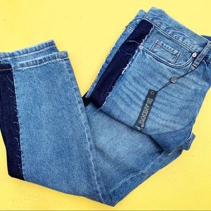 BLANK NYC crop girlfriend jean 28 denim stripe NWT [boyfriend] brand new